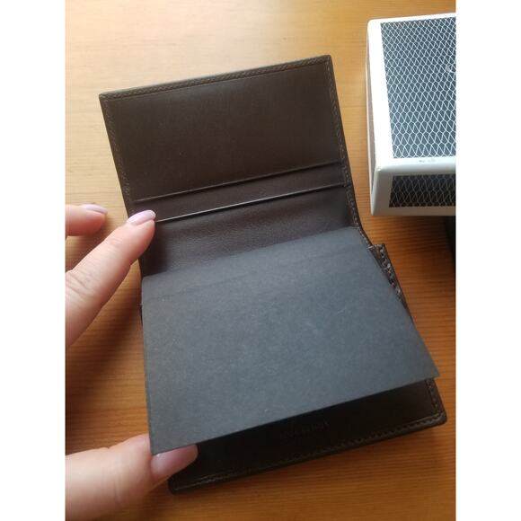 Chopard Brown Leather Bifold ID Card Holder Wallet II Classico N5 Made In ITALY - Picture 5 of 7